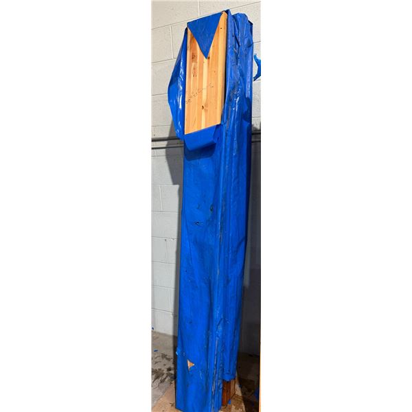 2 wood beams 9" x 5" x 75" tall