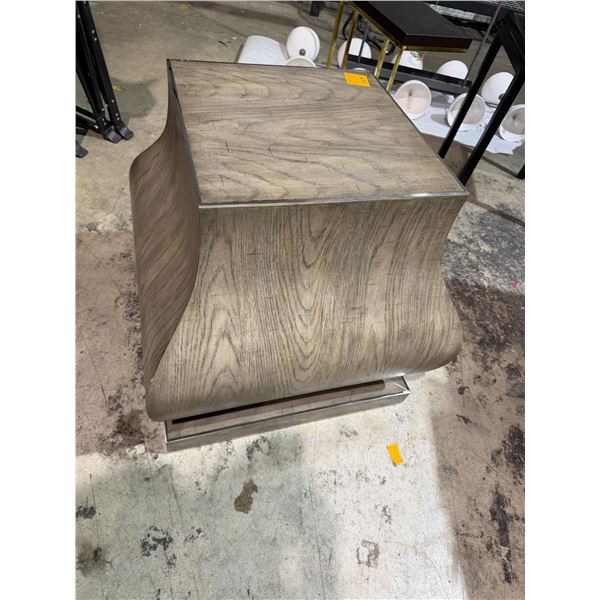 Accent table 25 inches wide approximately 27 inches tall has a few scratches