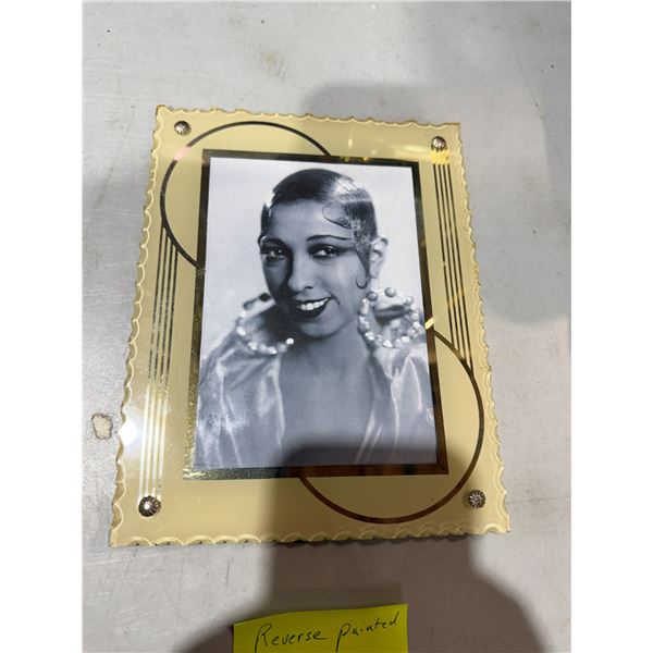 Reverse painted art deco frame 7" x 9"