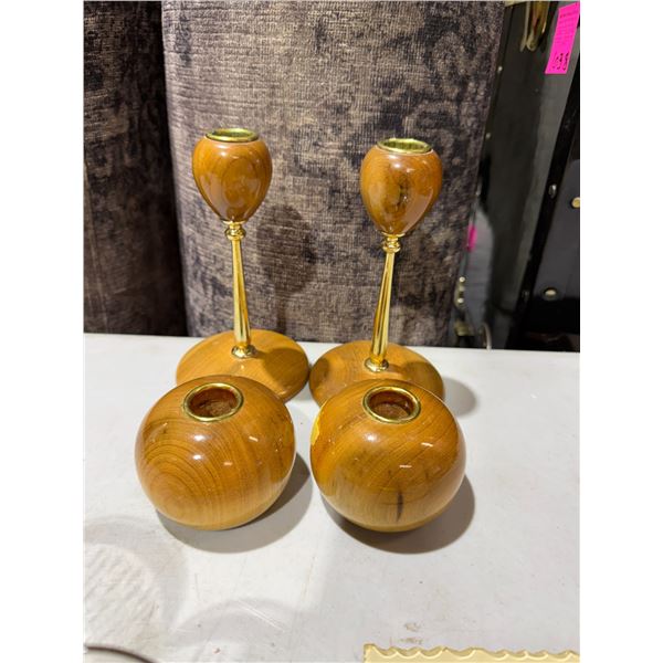 MCM  MYRTL Wood candle holders