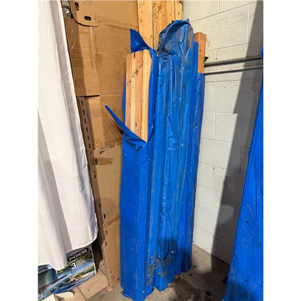 6 wood beams 7 1/2" x 3 1/2" x 64"