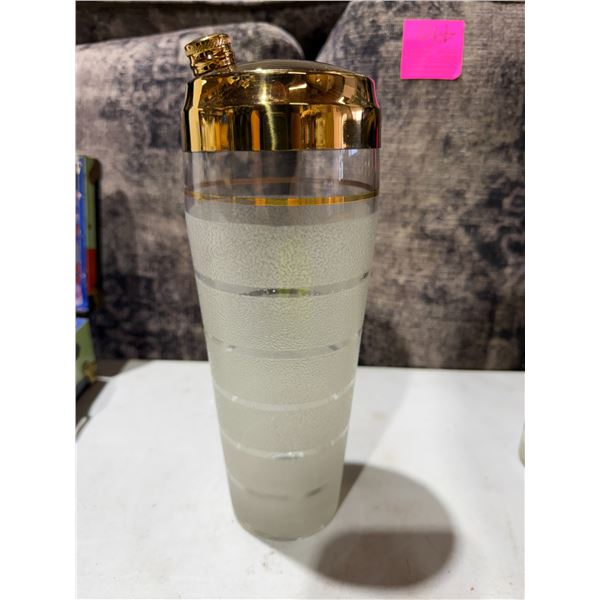 Vintage frosted MCM cocktail shaker