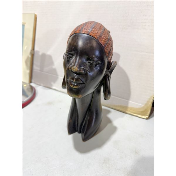 Carved head 10" tall