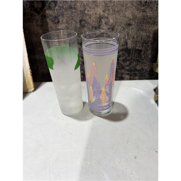 Vintage frosted glasses