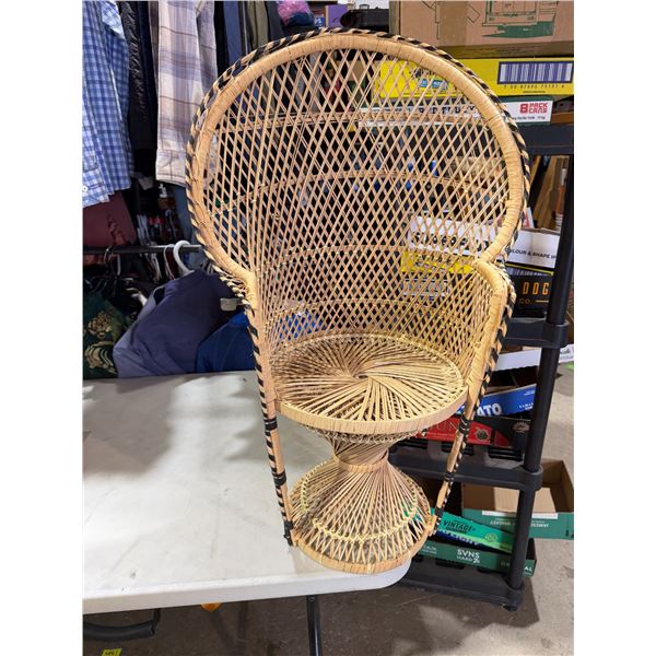 Wicker  accent plant stand