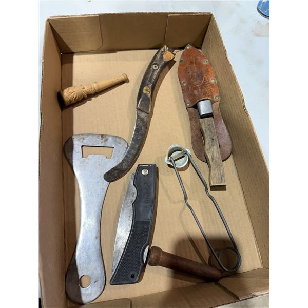 Gerber folding knife and other knives and bottle opener et