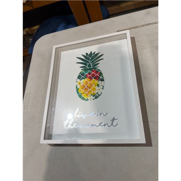 Live in  the moment, pineapple decor