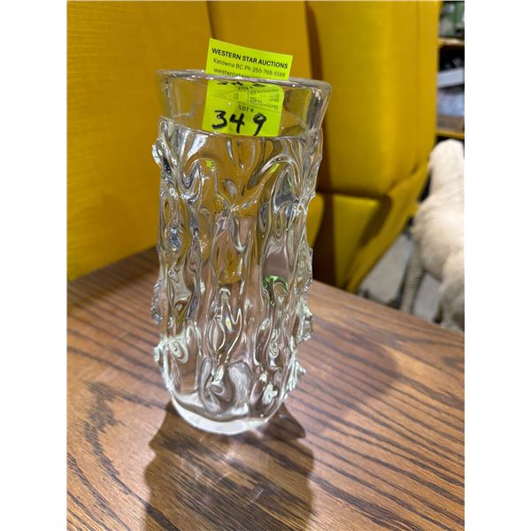 Heavy MCM Glass, vase size 9 inches tall