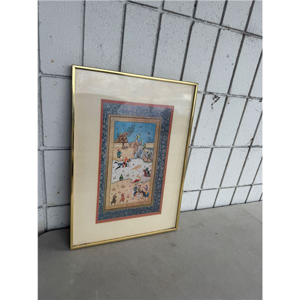 Iran - Muraqqa Gulshan, A King Watching a Battue 15 x 21