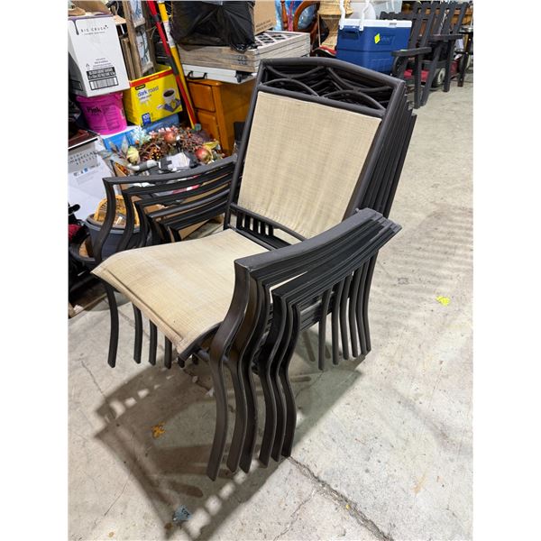 Stacking patio chairs (6)