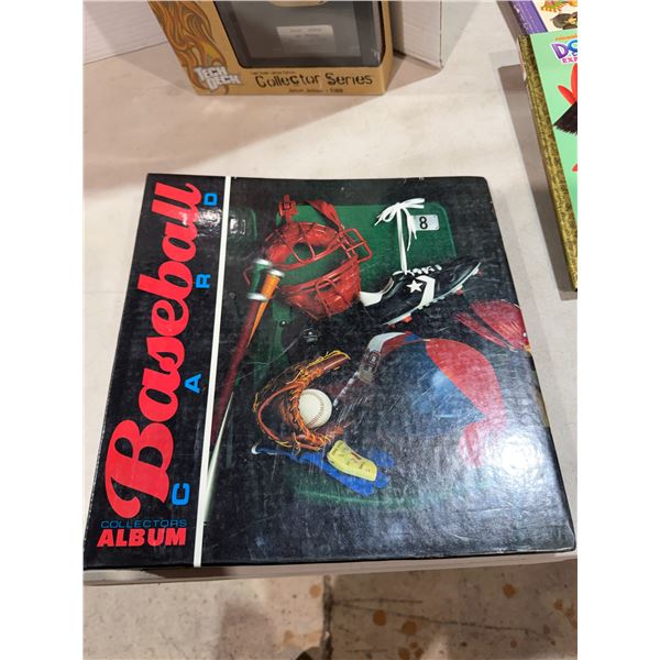 Baseball card binder with baseball cards
