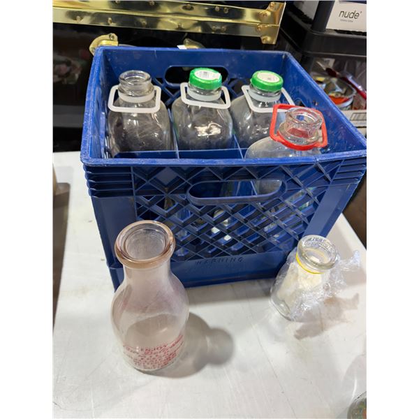 Vintage milk bottles