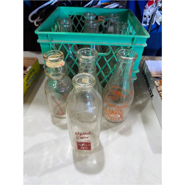 Vintage milk bottles