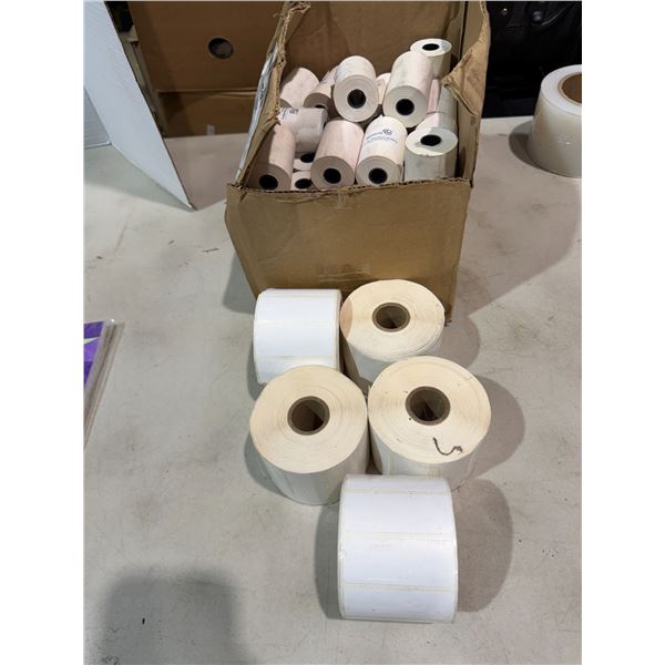 Stickers and debit machine paper thermal rolls 2.25" x 62'
