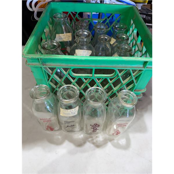 Vintage, milk, bottles, bottle, dairy, union, milk, Alpha,