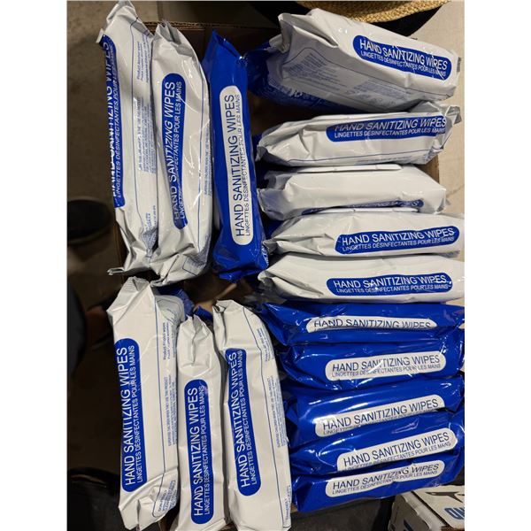 Hand sanitizing wipes