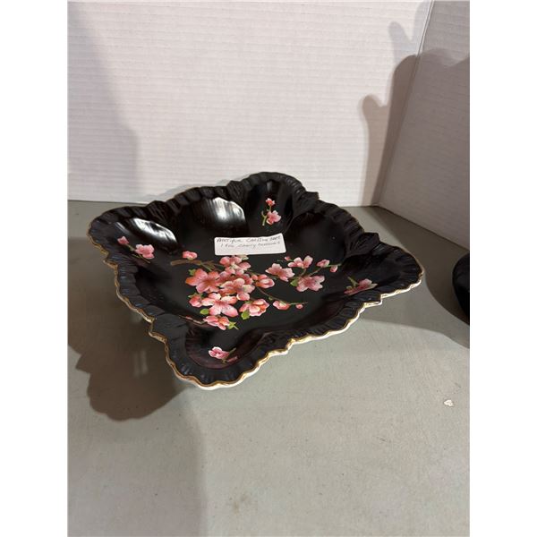 Antique Carlton, cherry blossoms hand painted bowl, England
