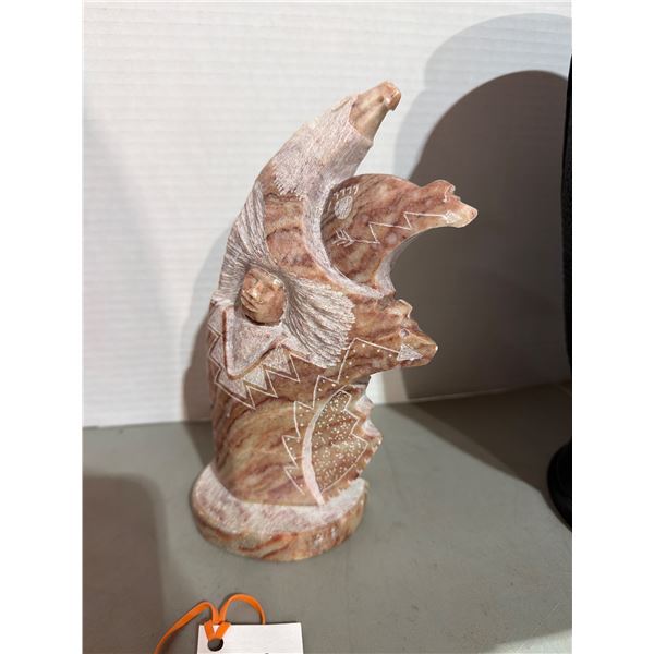 Navajo alabaster sculpture. Signed Susie Joe.