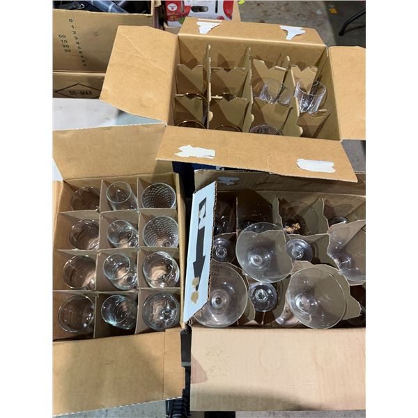 Crystal and other drinking glasses