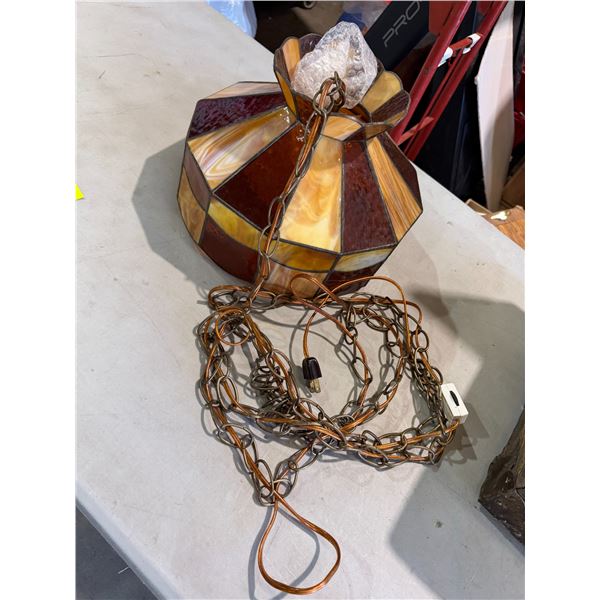 Stained glass hanging light