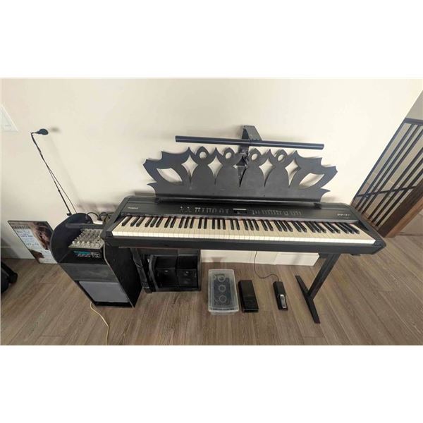 Roland FP-7F ELECTRIC Piano complete setup