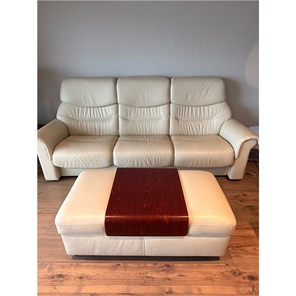Stressless couch back reclines just couch ottoman is lot 363a