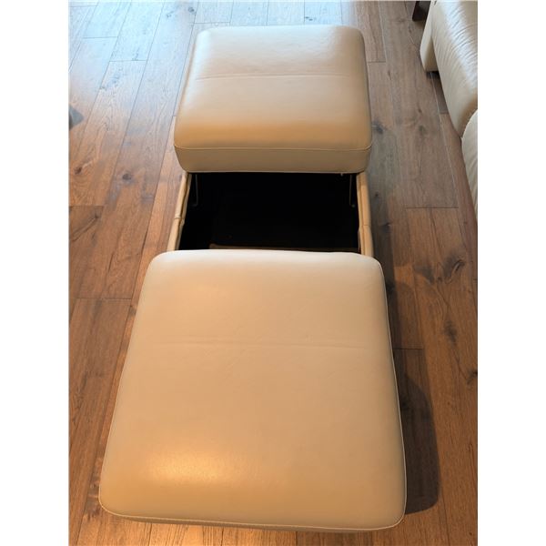 Stressless ottoman with storage  ottoman only couch is lot 343a