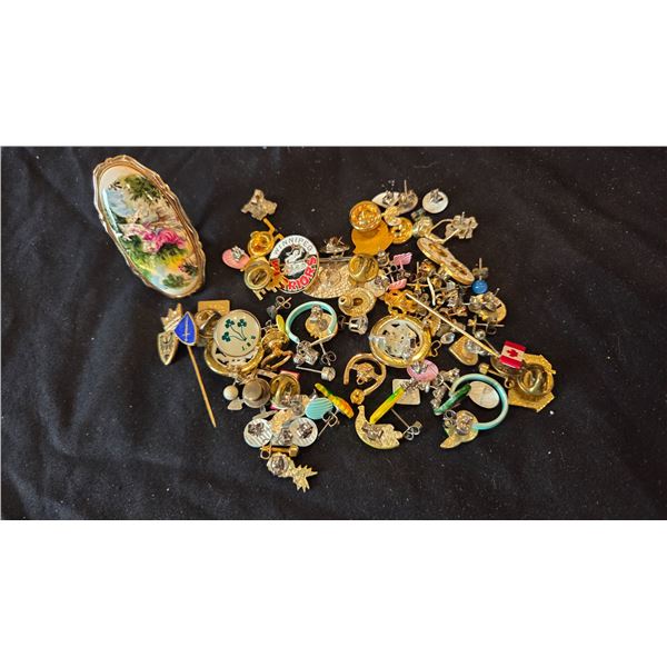 Lot of pins and earrings