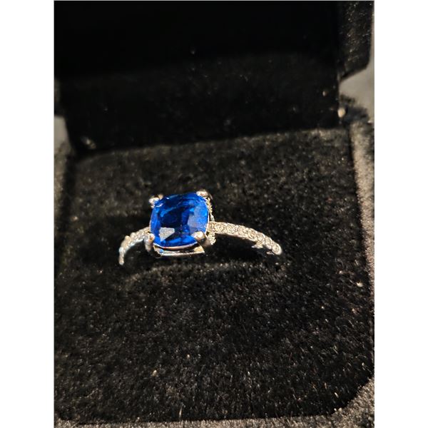 1.5ct Blue Chanel Ring - size 7