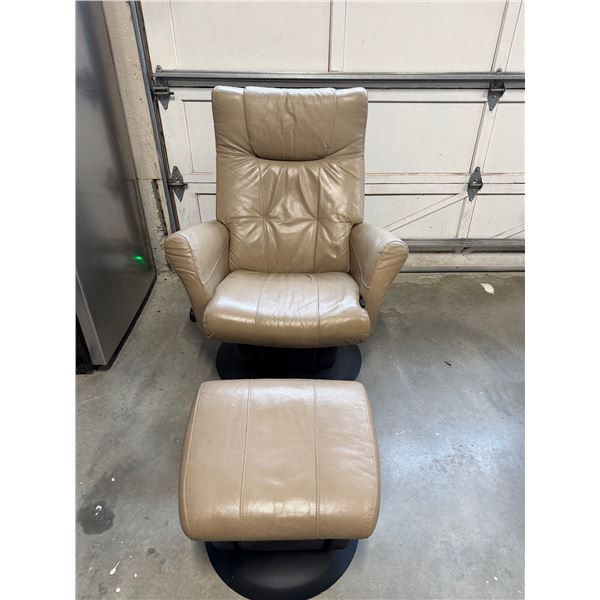 Dutailier swivel glider recliner with ottoman