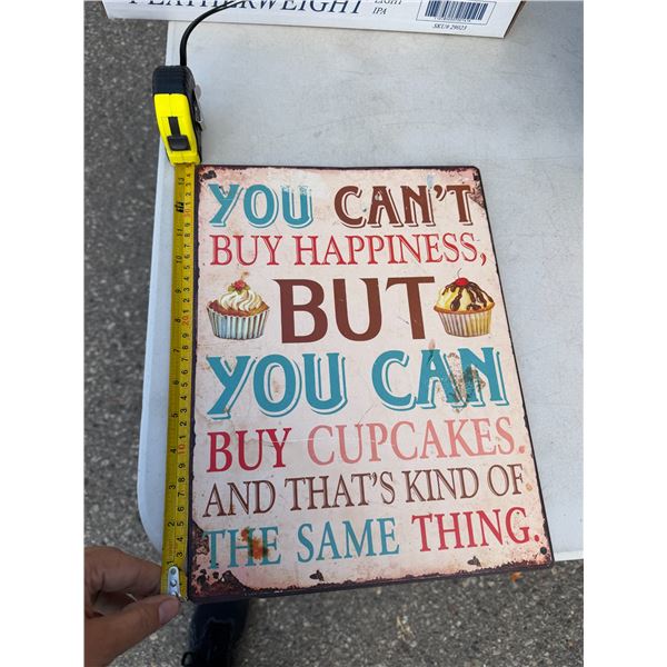Tin sign