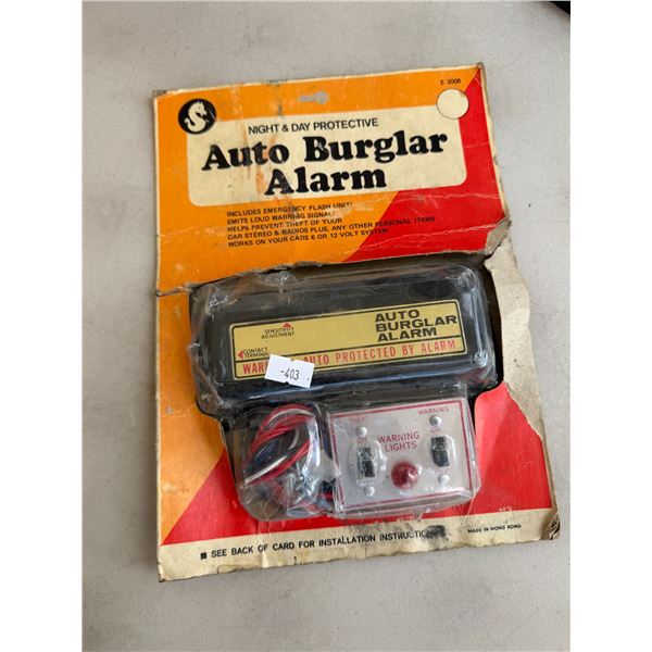 Auto burglar alarm