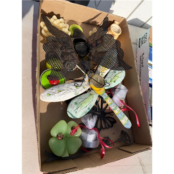 Butterfly and dragonfly and other candle decor