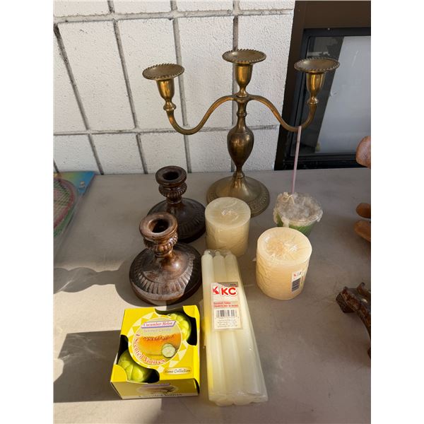 Candelabra and candles
