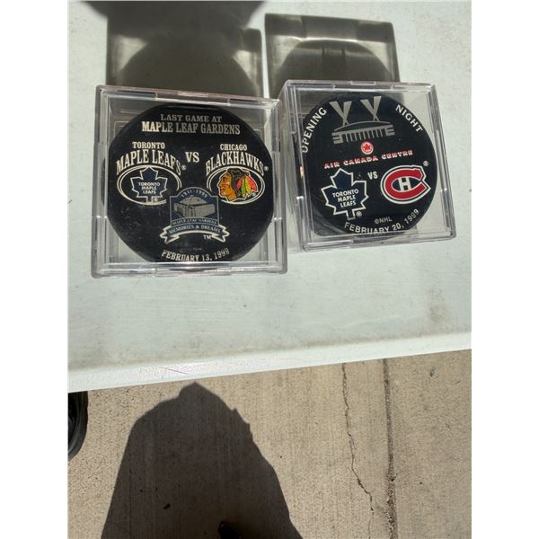 Hockey pucks