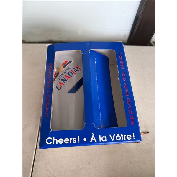 Molson Canadian beer Glass