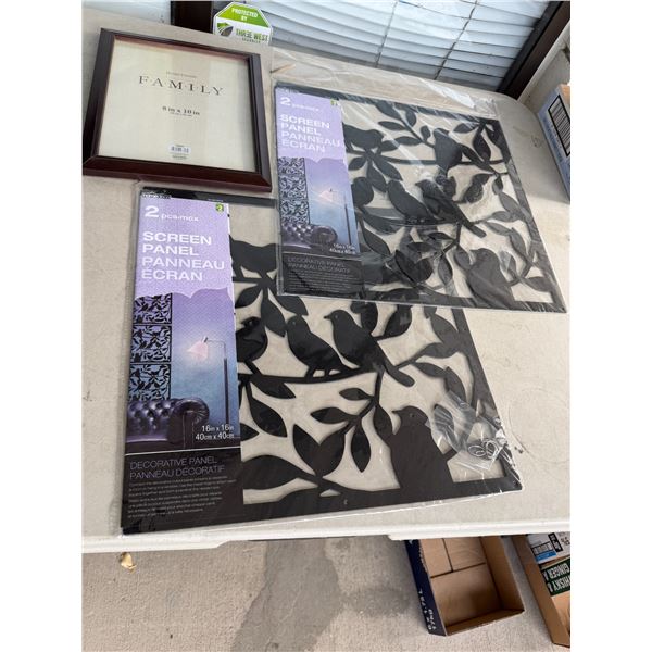 Decorative panels and frame
