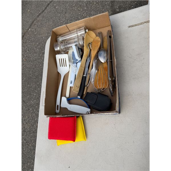 Kitchen, utensils, and salt and pepper grinders