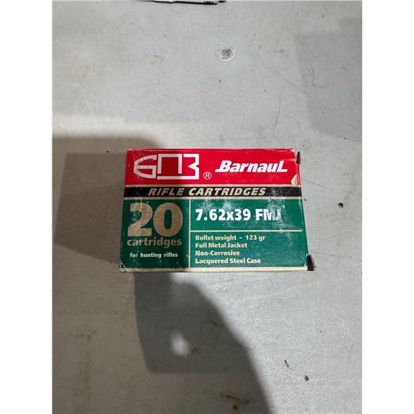 Rifle cartridges 7.62 x 39 FM J must have valid PAL