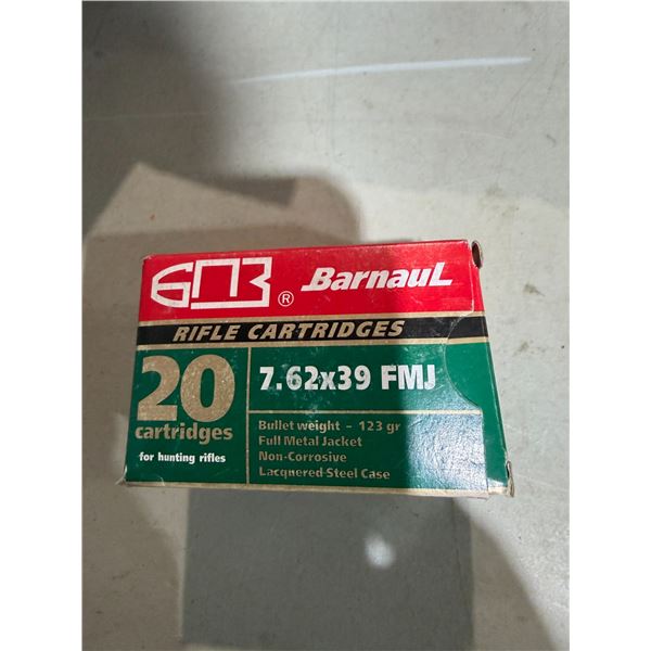 Rifle cartridges 7.62 x 39 FM J must have valid PAL