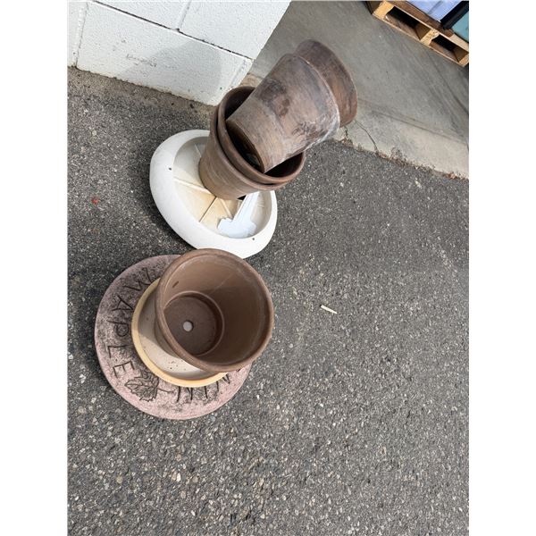 Planters and garden stone