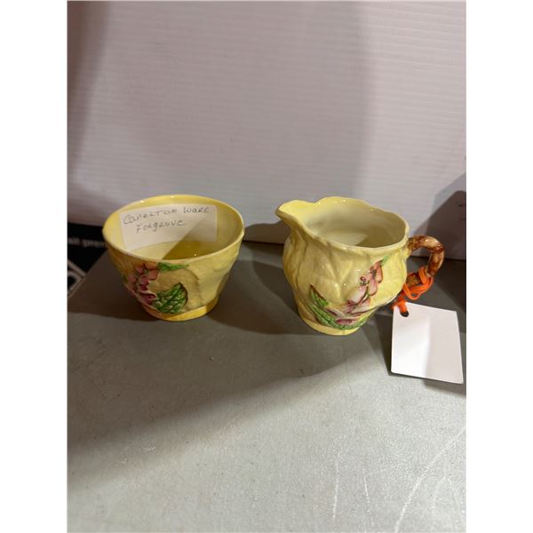 Vintage Carlton Ware cream and sugar