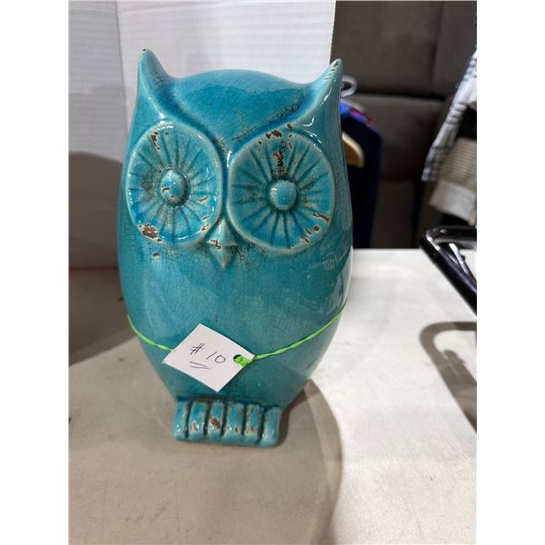 9" ceramic owl
