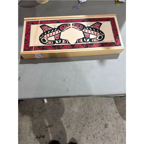 Clarence Wells Haida Orca decorated box