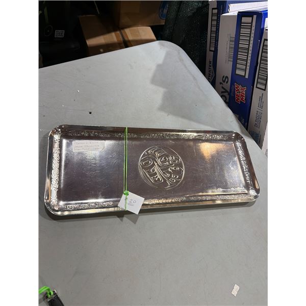 Clarence Wells Haida silver plated Thunderbird tray