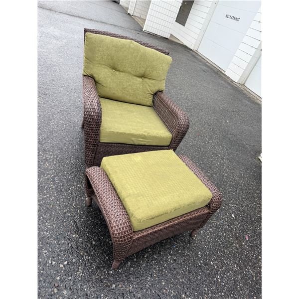 MArtha living patio chair with ottoman