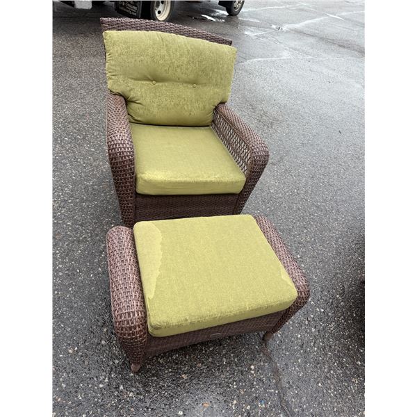 MArtha living patio chair with ottoman