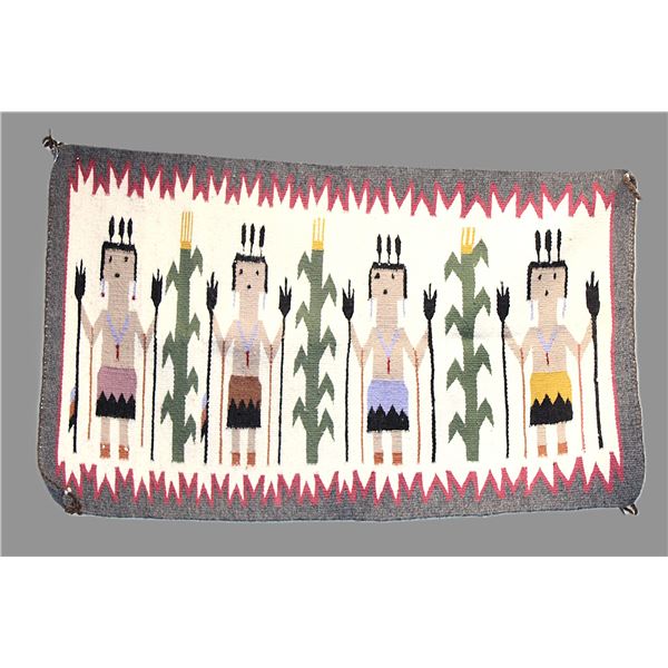 Authentic Louise Nargo Navajo Rug- 35" X 22"- Pinon AZ