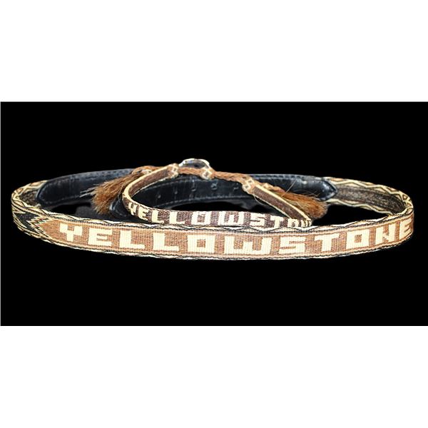 Deer Lodge Hitched Horse Hair "Yellowstone" Belt-  45.5" X 1.1"- Deer Lodge Hitched Horse Hair- "Yel