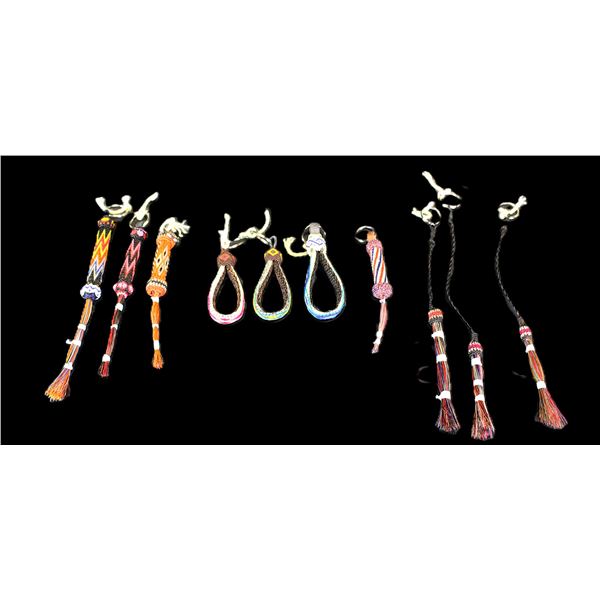 10 Deer Lodge Prison Hitched Horse Hair Key Fobs
